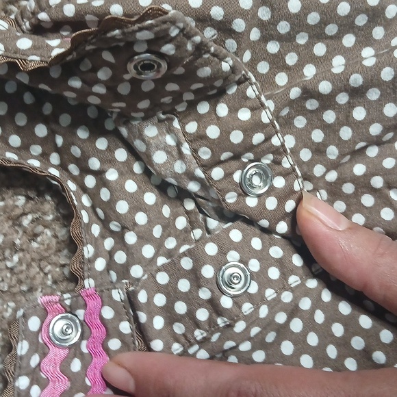 Genuine Kids From Oshkosh Brown Polka Dot Ruffle Dress Girls Size 2T - Picture 10 of 12